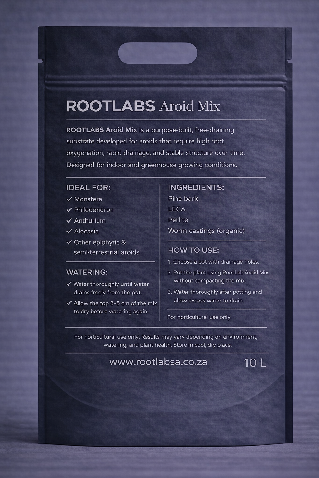 ROOTLABS Aroid Mix – Professional Structural Substrate (10L)